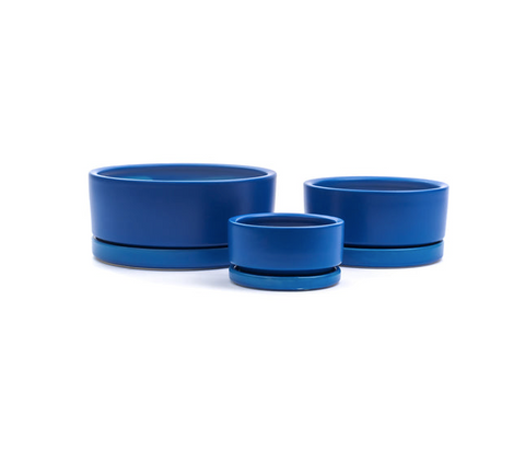 Low-Bowls with Water Saucers -Ink Blue