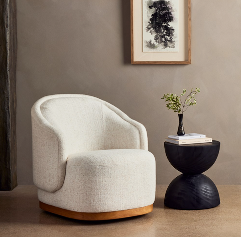 Martine Swivel Chair - Omari Natural