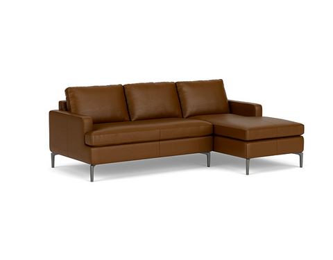 Eve Classic 2-Piece Sectional Sofa with Chaise - Leather