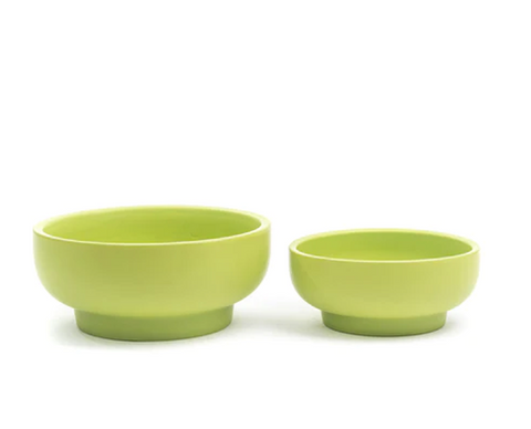 Pedestal Home and Garden Bowls - Lime Green