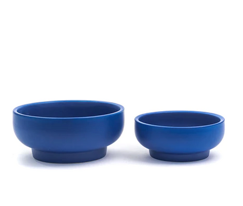 Pedestal Home and Garden Bowls - Ink Blue