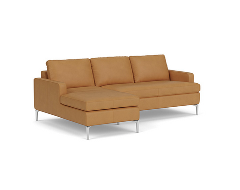 Eve Classic 2-Piece Sectional Sofa with Chaise - Leather