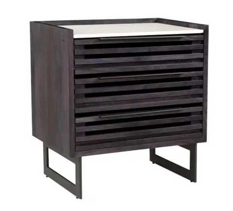 Paloma 3 Drawer Chest - Charcoal Grey