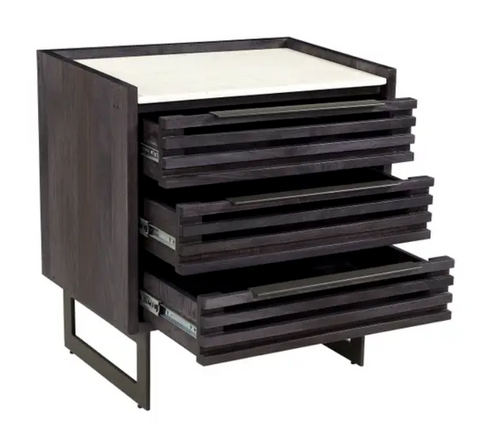 Paloma 3 Drawer Chest - Charcoal Grey