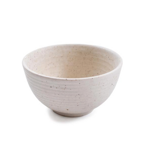 Ribbed Ceramic Speckled Bowl