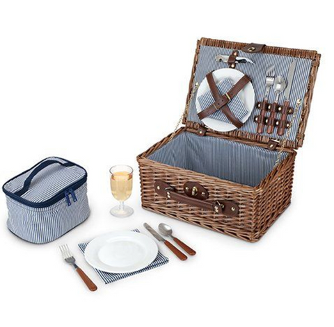 Seaside Newport Wicker Picnic Basket