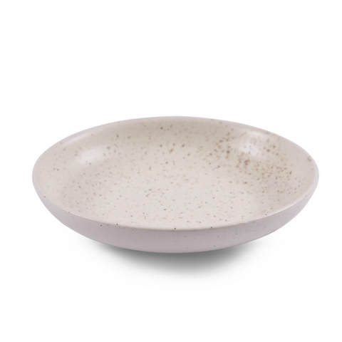 Shallow Salad Speckled Ceramic Bowl