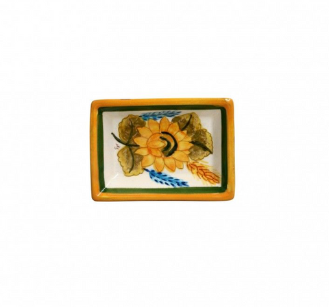 Alentejo Terracotta Rect. dipping plate - 10 cm | 4'' - Sunflower