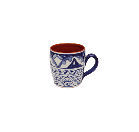 Alentejo Terracotta Mug - 0.41 L | 14 oz. - Blue-white