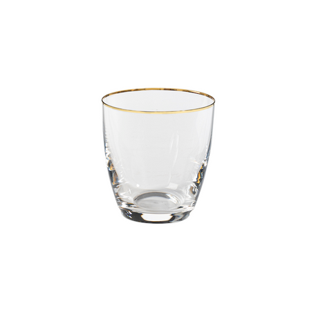 Sensa  Tumbler w/ golden rim - 300 ml | 10 oz. - Clear w/ golden rim