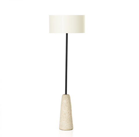 Wren Floor Lamp - Reactive White Glaze