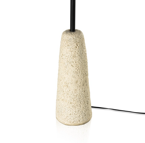 Wren Floor Lamp - Reactive White Glaze