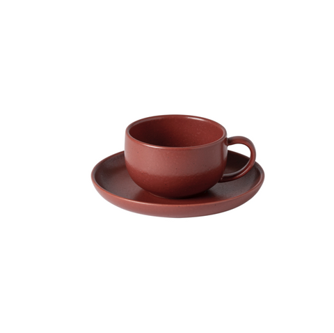 Pacifica Tea cup and saucer - 0.22 L | 7 oz. - Cayenne