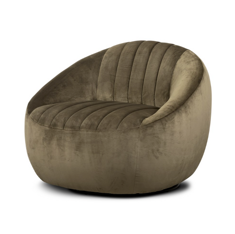 Audie Swivel Chair-Surrey Olive
