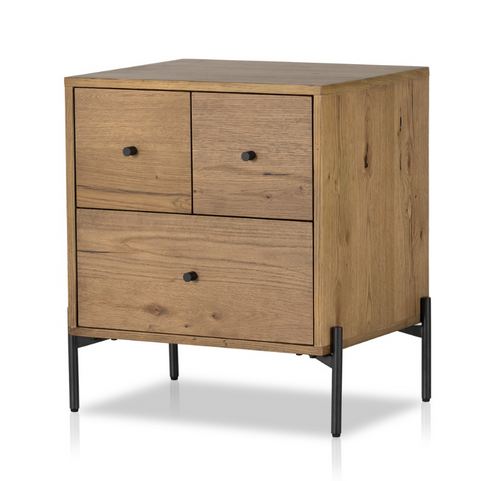 Eaton Nightstand - Amber Oak Resin
