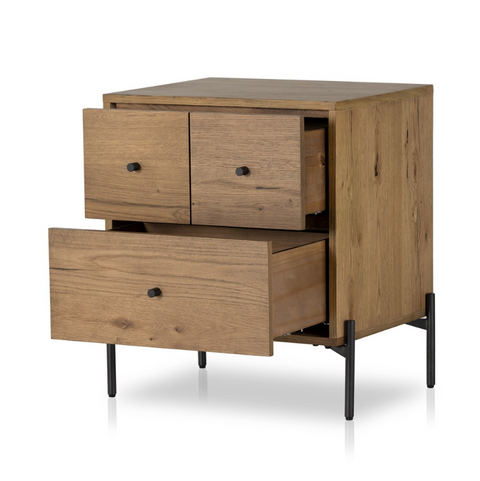 Eaton Nightstand - Amber Oak Resin