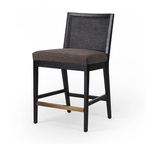 Antonia Cane Armless Counter Stool - Ebony Savile Charcoal