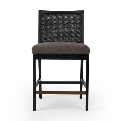 Antonia Cane Armless Counter Stool - Ebony Savile Charcoal