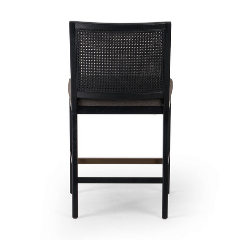 Antonia Cane Armless Counter Stool - Ebony Savile Charcoal