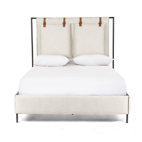 Leigh Upholstered Bed - Hockney Ivory
