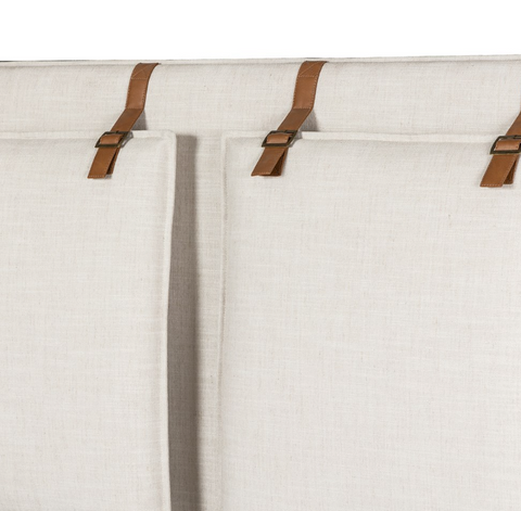 Leigh Upholstered Bed - Hockney Ivory