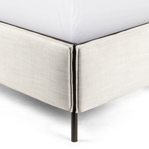 Leigh Upholstered Bed - Hockney Ivory