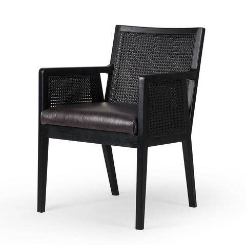 Antonia Cane Dining Armchair - Ebony Sonoma Black