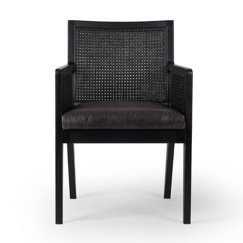 Antonia Cane Dining Armchair - Ebony Sonoma Black