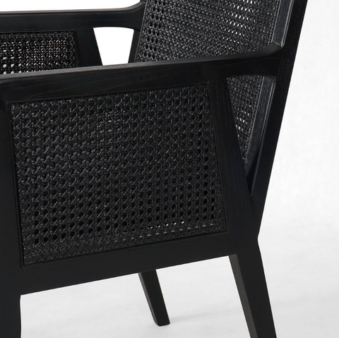 Antonia Cane Dining Armchair - Ebony Sonoma Black