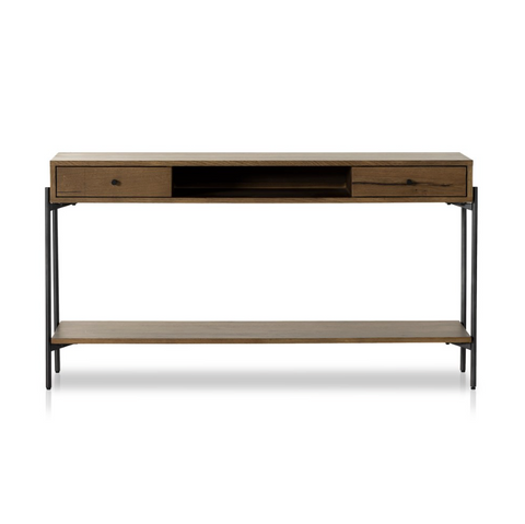 Eaton Console Table  - Amber Oak Resin