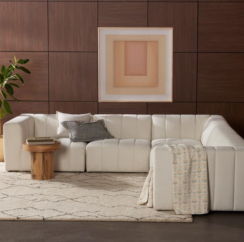 Langham Channeled 5Pc Sectional - Fayette Cloud