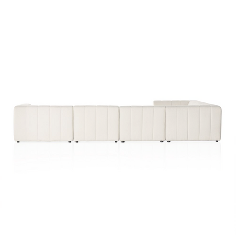 Langham Channeled 6Pc RAF ChaiseSectional - Fayette Cloud