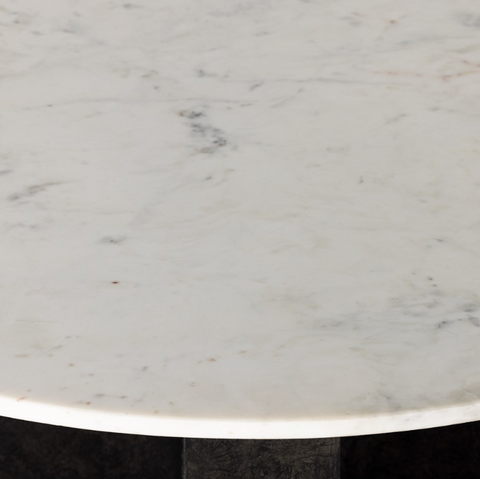 Terrell Round Coffee Table-Polished Marble