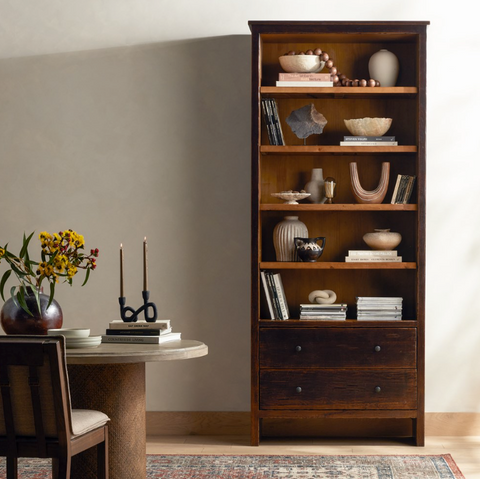 Macgregor Bookcase - Distressed Walnut