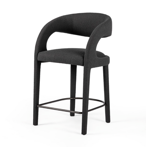 Hawkins Counter Stool - Fiqa Boucle Charcoal