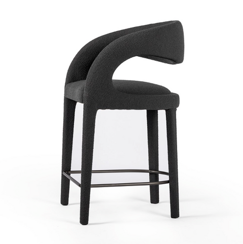 Hawkins Counter Stool - Fiqa Boucle Charcoal