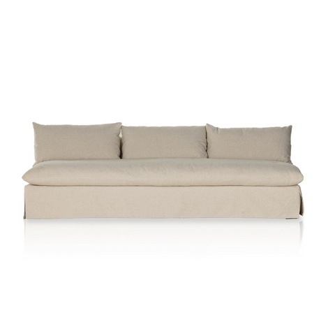 Grant Slipcover Armless Sofa 94" - Antwerp Natural