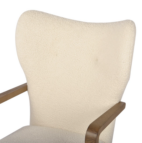 Melrose Desk Chair- Sheepskin Natural