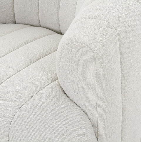Elliana Swivel Chair - Fiqa Boucle Cream