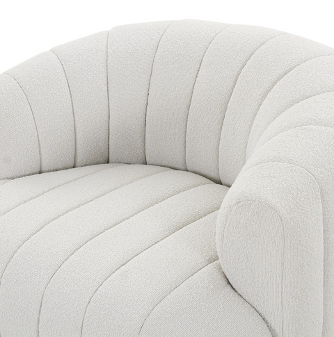 Elliana Swivel Chair - Fiqa Boucle Cream