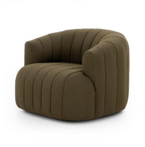 Elliana Swivel Chair - Fiqa Boucle Olive