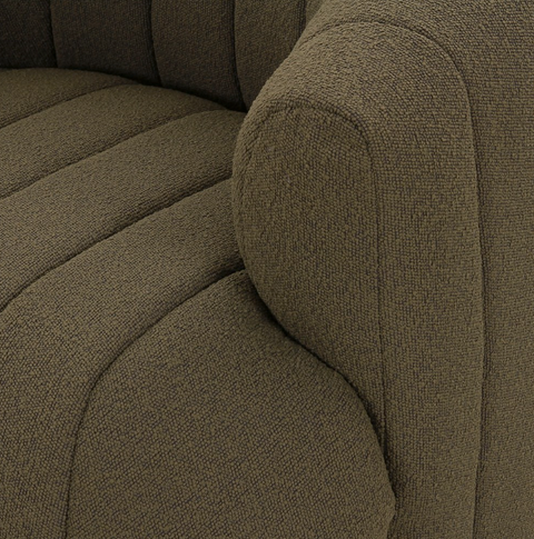 Elliana Swivel Chair - Fiqa Boucle Olive