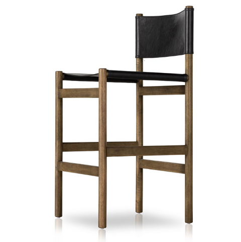 Kena Counter Stool- Sonoma Black w/ Solid Parawood