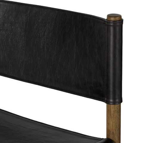 Kena Bar Stool - Sonoma Black w/ Solid Parawood