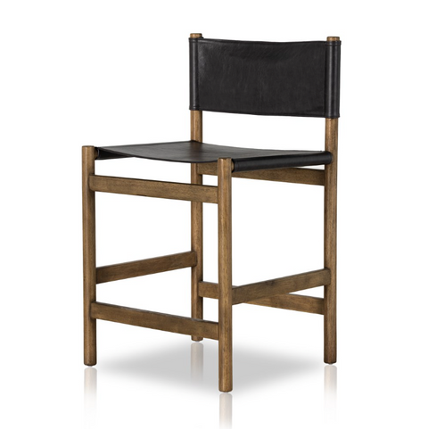 Kena Bar Stool - Sonoma Black w/ Solid Parawood