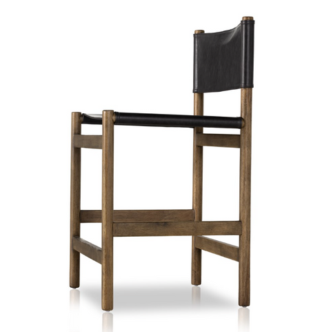Kena Bar Stool - Sonoma Black w/ Solid Parawood