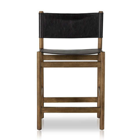 Kena Bar Stool - Sonoma Black w/ Solid Parawood