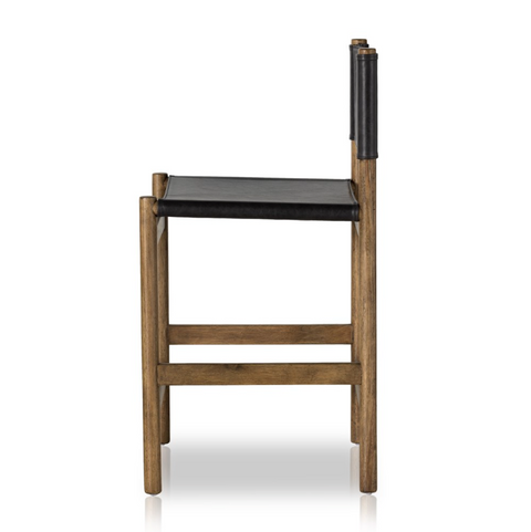 Kena Bar Stool - Sonoma Black w/ Solid Parawood