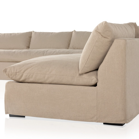 Grant Slipcover 5Pc Sectional 174"- Antwerp Taupe