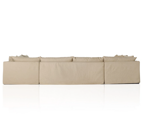 Grant Slipcover 5Pc Sectional 154"- Antwerp Taupe